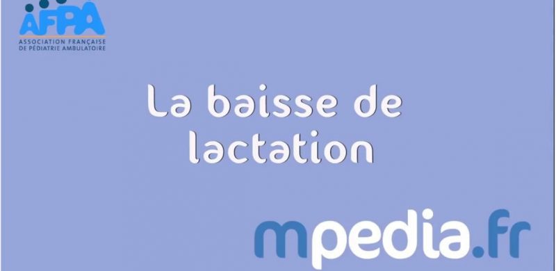 Lactation en baisse